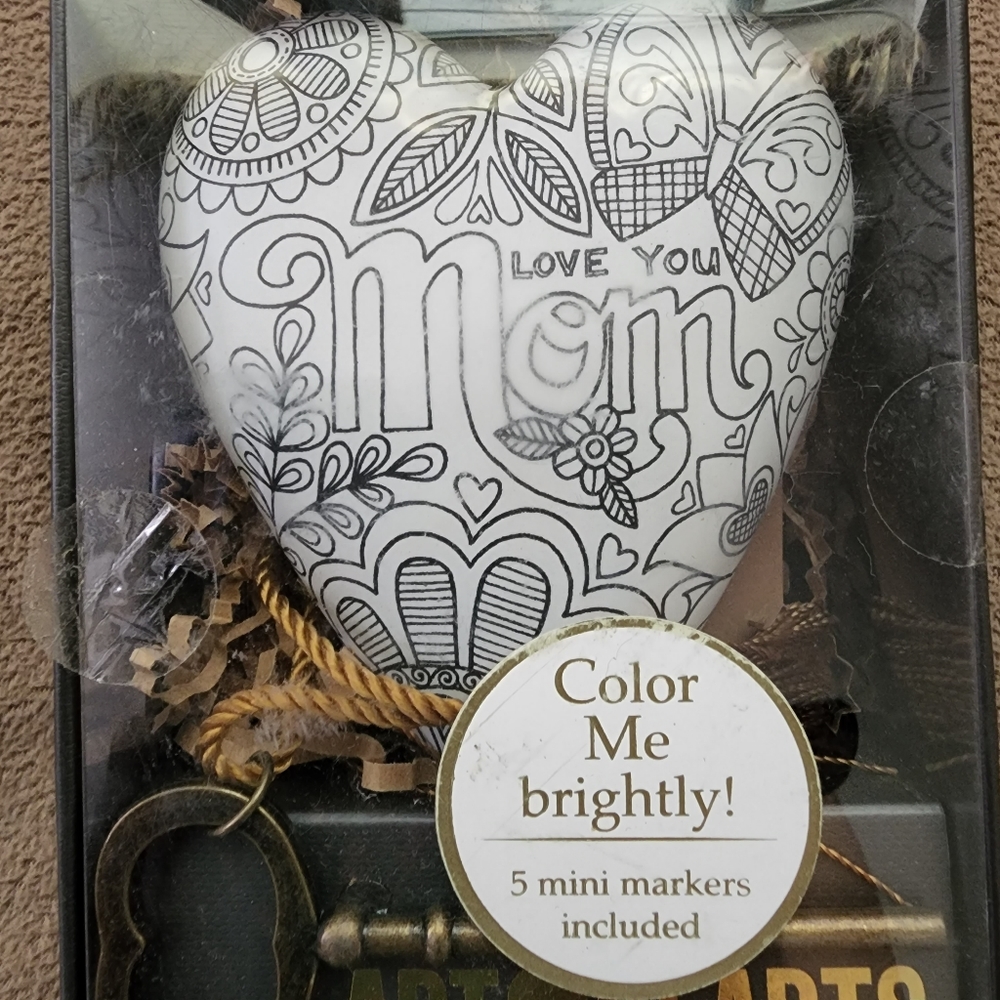 Mom color-own ornament